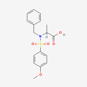 molecular formula C17H19NO5S B7549336 2-[Benzyl-(4-methoxyphenyl)sulfonylamino]propanoic acid 