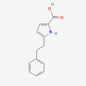 molecular formula C13H13NO2 B7549357 5-phenethyl-1H-pyrrole-2-carboxylic acid 