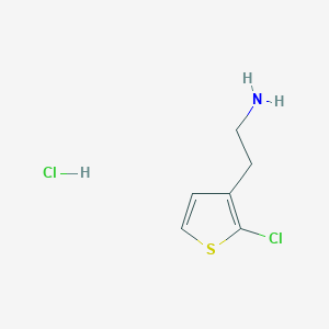 molecular formula C6H9Cl2NS B7549373 2-(2-Chlorothiophen-3-yl)ethanamine hydrochloride 