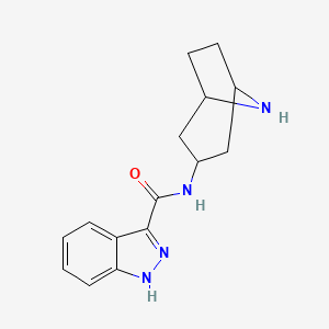 molecular formula C15H18N4O B7549427 N-(8-azabicyclo[3.2.1]octan-3-yl)-1H-indazole-3-carboxamide 