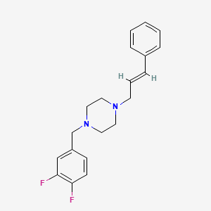1-[(3,4-difluorophenyl)methyl]-4-[(E)-3-phenylprop-2-enyl]piperazine