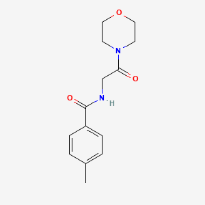 molecular formula C14H18N2O3 B7549436 4-[N-(4-Methylbenzamido)acetyl]morpholine 