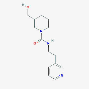 molecular formula C14H21N3O2 B7549443 3-(hydroxymethyl)-N-(2-pyridin-3-ylethyl)piperidine-1-carboxamide 