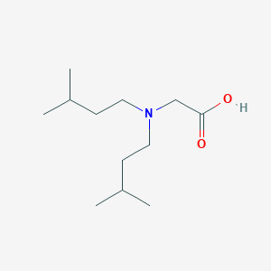 molecular formula C12H25NO2 B7549463 2-[Bis(3-methylbutyl)amino]acetic acid 
