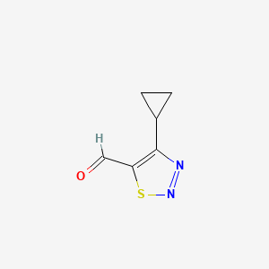 molecular formula C6H6N2OS B7549502 4-Cyclopropyl-1,2,3-thiadiazole-5-carbaldehyde 