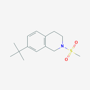 molecular formula C14H21NO2S B7549541 7-tert-butyl-2-methylsulfonyl-3,4-dihydro-1H-isoquinoline 