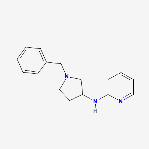molecular formula C16H19N3 B7549553 N-(1-benzylpyrrolidin-3-yl)pyridin-2-amine 
