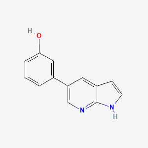 molecular formula C13H10N2O B7549560 3-(1H-吡咯并[2,3-b]吡啶-5-基)苯酚 
