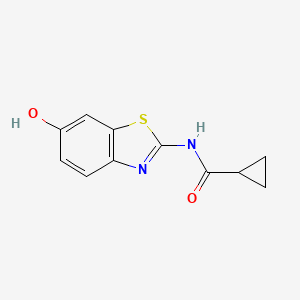 molecular formula C11H10N2O2S B7549563 N-(6-羟基-1,3-苯并噻唑-2-基)环丙烷羧酰胺 