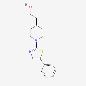 molecular formula C16H20N2OS B7549564 2-[1-(5-Phenyl-1,3-thiazol-2-yl)piperidin-4-yl]ethanol 