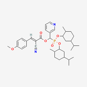molecular formula C37H51N2O6P B7549568 [bis[(2-methyl-5-propan-2-ylcyclohexyl)oxy]phosphoryl-pyridin-3-ylmethyl] (E)-2-cyano-3-(4-methoxyphenyl)prop-2-enoate 