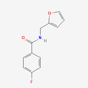 molecular formula C12H10FNO2 B7549579 4-fluoro-N-(furan-2-ylmethyl)benzamide 