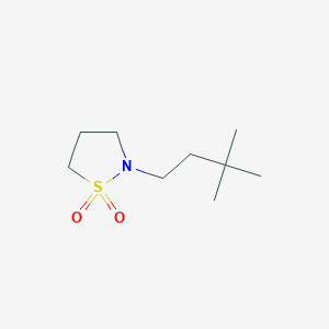 molecular formula C9H19NO2S B7549580 2-(3,3-Dimethylbutyl)-1,2-thiazolidine 1,1-dioxide 