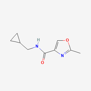 molecular formula C9H12N2O2 B7549582 N-(cyclopropylmethyl)-2-methyl-1,3-oxazole-4-carboxamide 