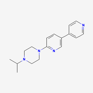 molecular formula C17H22N4 B7549590 1-Propan-2-yl-4-(5-pyridin-4-ylpyridin-2-yl)piperazine 