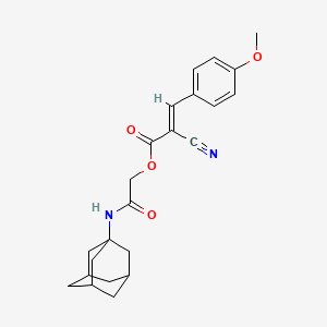 molecular formula C23H26N2O4 B7549591 [2-(1-adamantylamino)-2-oxoethyl] (E)-2-cyano-3-(4-methoxyphenyl)prop-2-enoate 