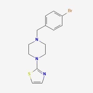 2-[4-[(4-Bromophenyl)methyl]piperazin-1-yl]-1,3-thiazole