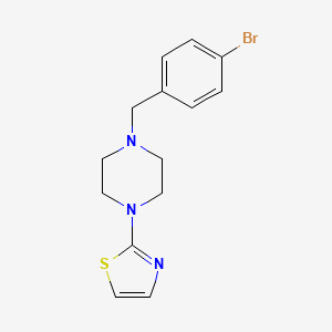 molecular formula C14H16BrN3S B7549601 2-[4-[(4-Bromophenyl)methyl]piperazin-1-yl]-1,3-thiazole 