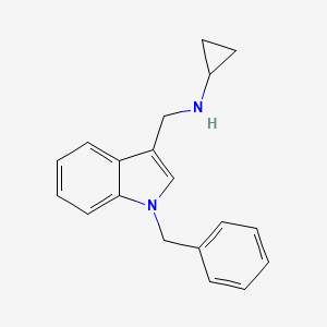 molecular formula C19H20N2 B7549626 N-[(1-benzylindol-3-yl)methyl]cyclopropanamine 