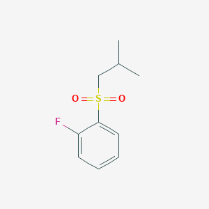 molecular formula C10H13FO2S B7549633 1-Fluoro-2-(2-methylpropylsulfonyl)benzene 