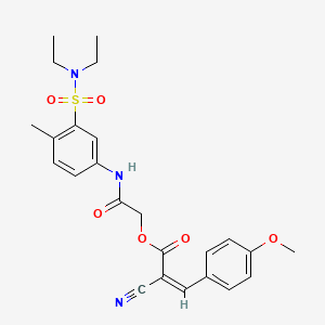 [2-[3-(diethylsulfamoyl)-4-methylanilino]-2-oxoethyl] (Z)-2-cyano-3-(4-methoxyphenyl)prop-2-enoate