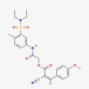 molecular formula C24H27N3O6S B7549645 [2-[3-(diethylsulfamoyl)-4-methylanilino]-2-oxoethyl] (Z)-2-cyano-3-(4-methoxyphenyl)prop-2-enoate 