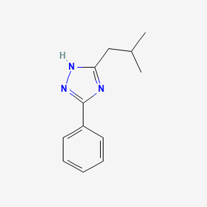 molecular formula C12H15N3 B7549650 5-(2-methylpropyl)-3-phenyl-1H-1,2,4-triazole 