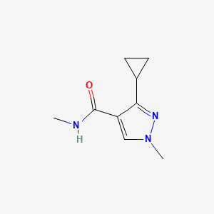 molecular formula C9H13N3O B7549666 3-cyclopropyl-N,1-dimethylpyrazole-4-carboxamide 