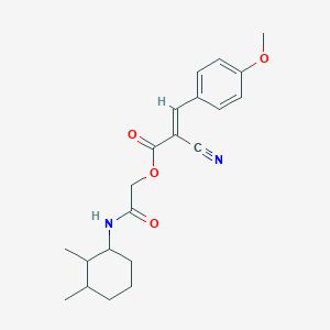 molecular formula C21H26N2O4 B7549679 [2-[(2,3-dimethylcyclohexyl)amino]-2-oxoethyl] (E)-2-cyano-3-(4-methoxyphenyl)prop-2-enoate 