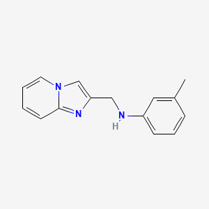 molecular formula C15H15N3 B7549689 Imidazo[1,2-a]pyridine, 2-(3-tolylamino)metyl- 