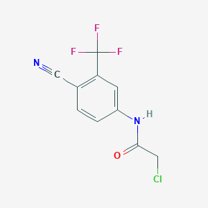 molecular formula C10H6ClF3N2O B7549694 2-chloro-N-(4-cyano-3-(trifluoromethyl)phenyl)acetamide 