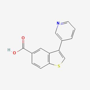 molecular formula C14H9NO2S B7549697 3-Pyridin-3-yl-1-benzothiophene-5-carboxylic acid 