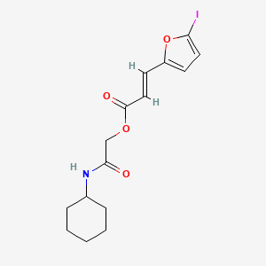 molecular formula C15H18INO4 B7549724 [2-(cyclohexylamino)-2-oxoethyl] (E)-3-(5-iodofuran-2-yl)prop-2-enoate 