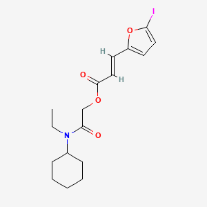 [2-[cyclohexyl(ethyl)amino]-2-oxoethyl] (E)-3-(5-iodofuran-2-yl)prop-2-enoate