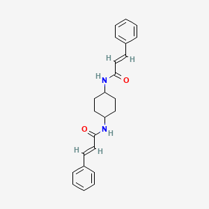 molecular formula C24H26N2O2 B7549734 (2E,2'E)-N,N'-cyclohexane-1,4-diylbis(3-phenylprop-2-enamide) 