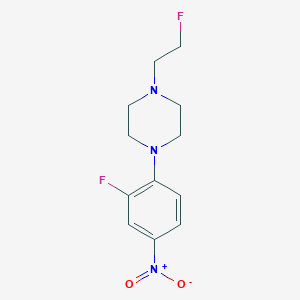 molecular formula C12H15F2N3O2 B7549740 1-(2-Fluoroethyl)-4-(2-fluoro-4-nitrophenyl)piperazine 