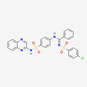 N'-(4-chlorophenyl)sulfonyl-N-[4-(quinoxalin-2-ylsulfamoyl)phenyl]benzenecarboximidamide