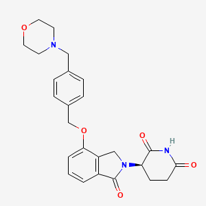 molecular formula C25H27N3O5 B7549753 (R)-3-(4-((4-(morpholinomethyl)benzyl)-oxy)-1-oxoisoindolin-2-yl)piperidine-2,6-dione 