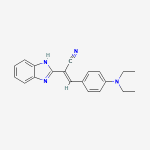 molecular formula C20H20N4 B7549756 (2E)-2-(1H-benzimidazol-2-yl)-3-[4-(diethylamino)phenyl]prop-2-enenitrile 