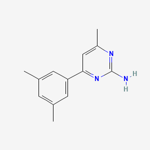 molecular formula C13H15N3 B7549765 4-Methyl-6-(3,5-dimethyl-phenyl)-pyrimidin-2-ylamine 