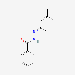 molecular formula C13H16N2O B7549770 N'-[(2E)-4-methylpent-3-en-2-ylidene]benzohydrazide 