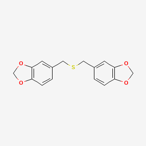 molecular formula C16H14O4S B7549802 二[3,4-亚甲二氧基苄基]硫醚 