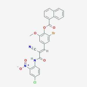 [2-bromo-4-[(E)-3-(4-chloro-2-nitroanilino)-2-cyano-3-oxoprop-1-enyl]-6-methoxyphenyl] naphthalene-1-carboxylate