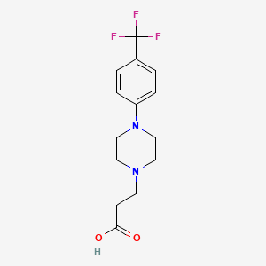 molecular formula C14H17F3N2O2 B7549820 3-[4-[4-(Trifluoromethyl)phenyl]piperazin-1-yl]propanoic acid 