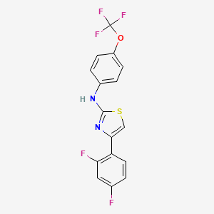 molecular formula C16H9F5N2OS B7549834 4-(2,4-difluorophenyl)-N-[4-(trifluoromethoxy)phenyl]-1,3-thiazol-2-amine 