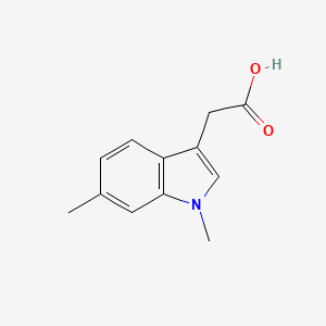 molecular formula C12H13NO2 B7549849 2-(1,6-dimethyl-1H-indol-3-yl)acetic acid 