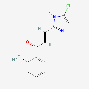 molecular formula C13H11ClN2O2 B7549870 (E)-3-(5-chloro-1-methylimidazol-2-yl)-1-(2-hydroxyphenyl)prop-2-en-1-one 