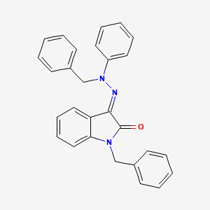 molecular formula C28H23N3O B7549872 (3E)-1-benzyl-3-[benzyl(phenyl)hydrazinylidene]indol-2-one 
