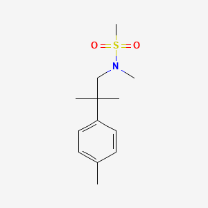 molecular formula C13H21NO2S B7549903 N-methyl-N-[2-methyl-2-(4-methylphenyl)propyl]methanesulfonamide 