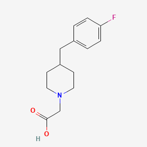 molecular formula C14H18FNO2 B7549912 2-[4-[(4-Fluorophenyl)methyl]piperidin-1-yl]acetic acid 